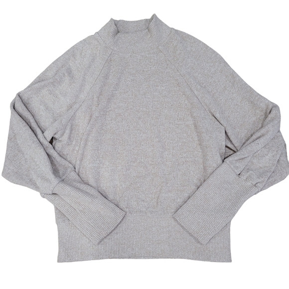 Anthropologie Maeve Mock Neck Sleeve Sweater Ribbed Cuff Casual Knit Pullover - Picture 1 of 6